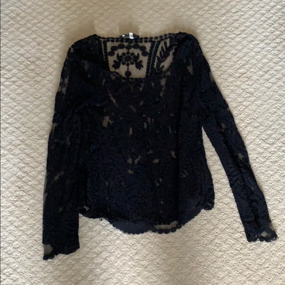 Lace black shirt